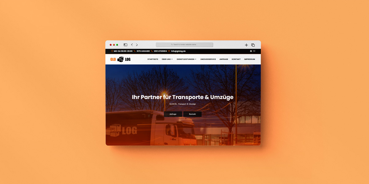 GLOLOG Transport & Umzüge Website Design and Development